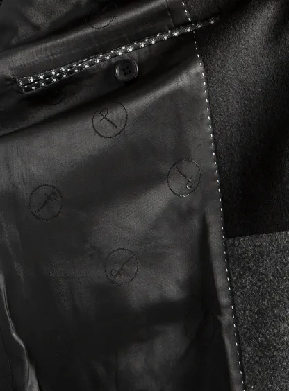 Bellagio Black Pile Overcoat
