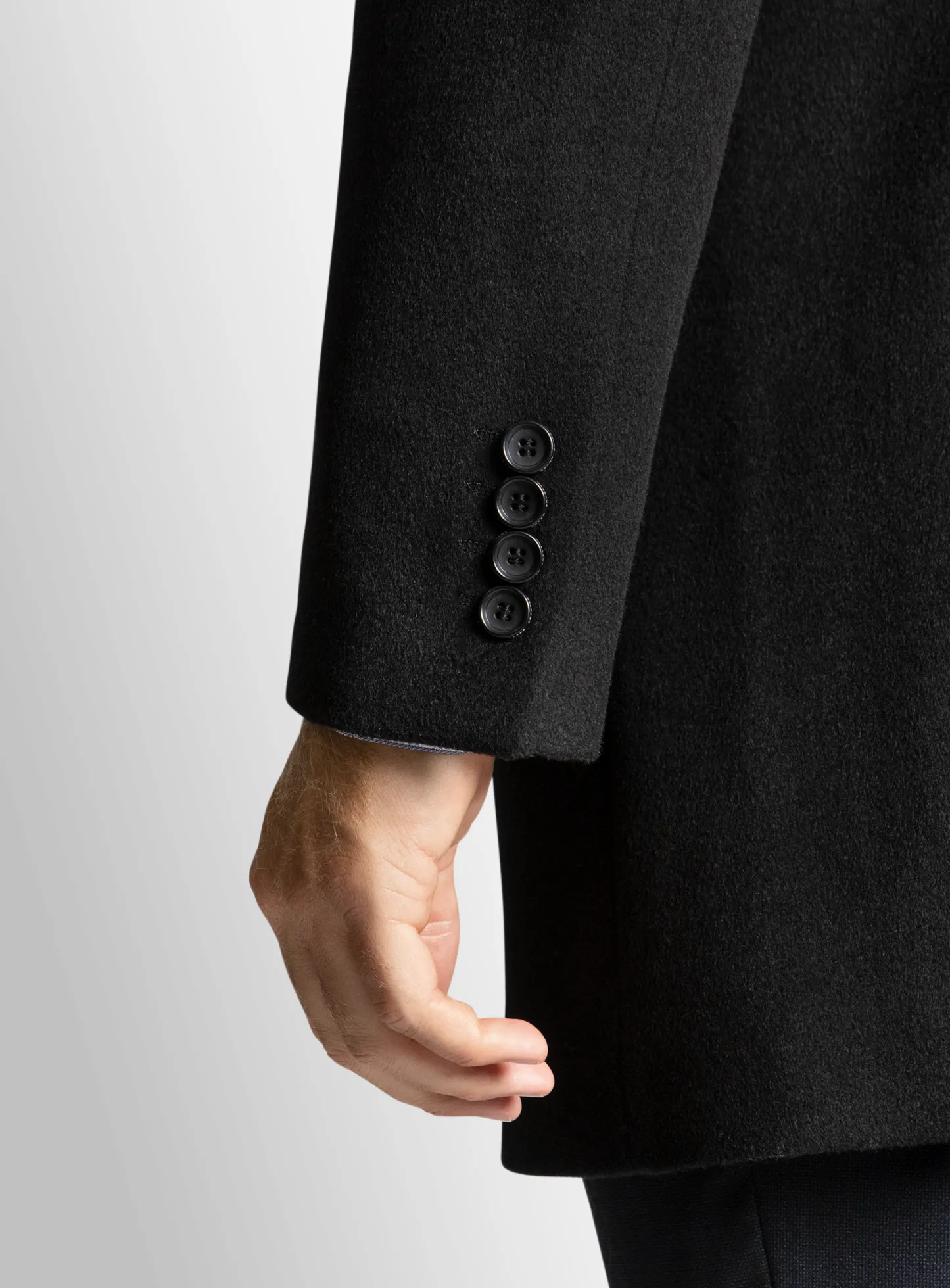 Bellagio Black Pile Overcoat