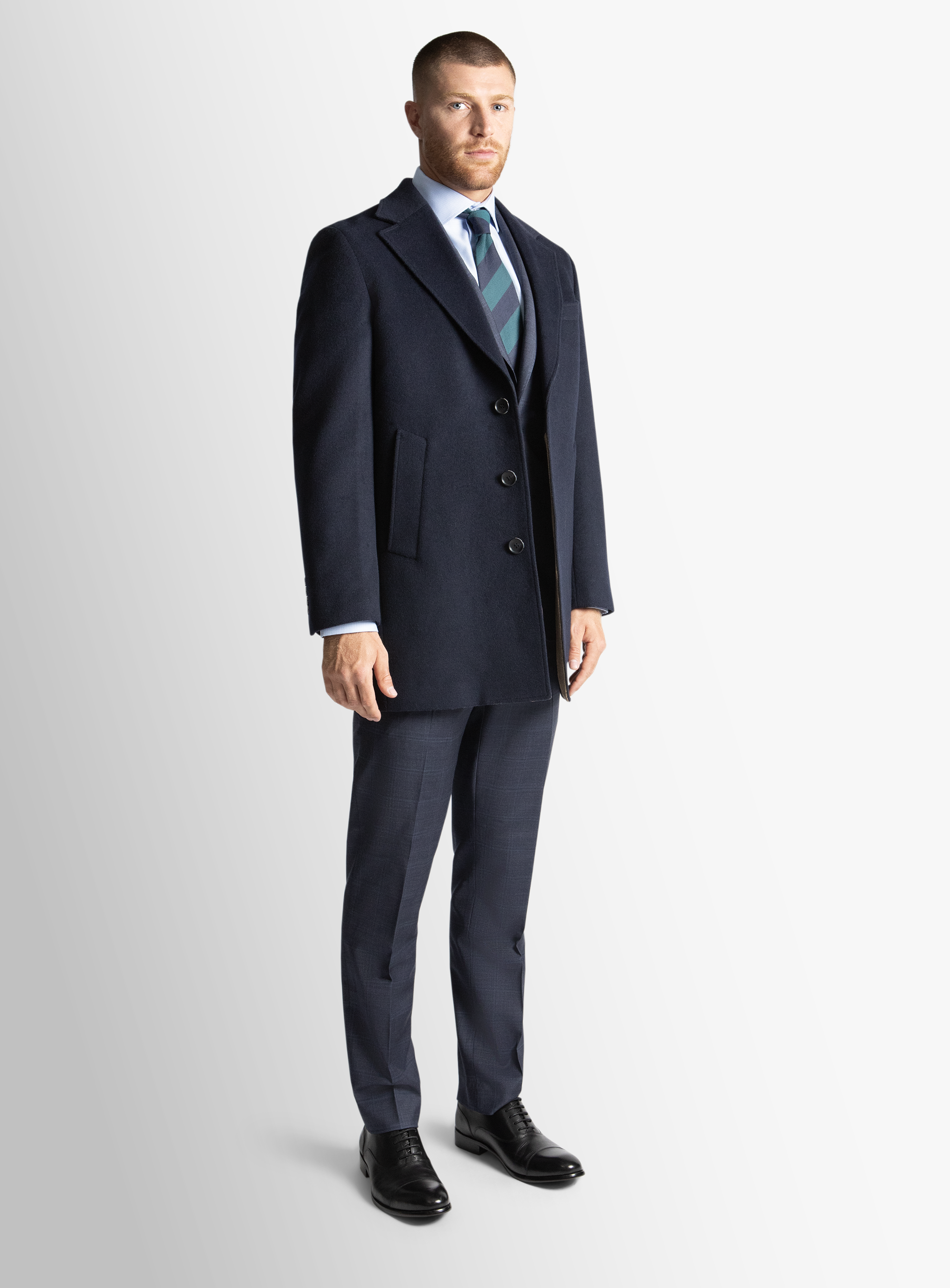Moritz Navy Pile Overcoat