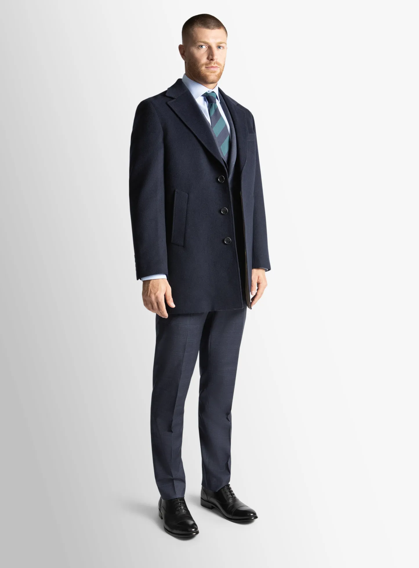 Moritz Navy Pile Overcoat