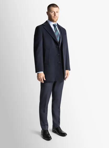 Moritz Navy Pile Overcoat