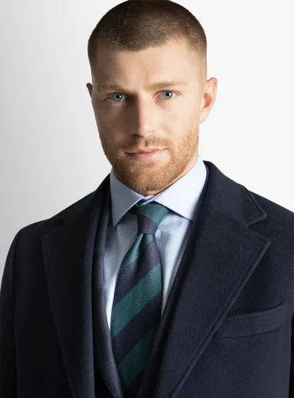 Moritz Navy Pile Overcoat