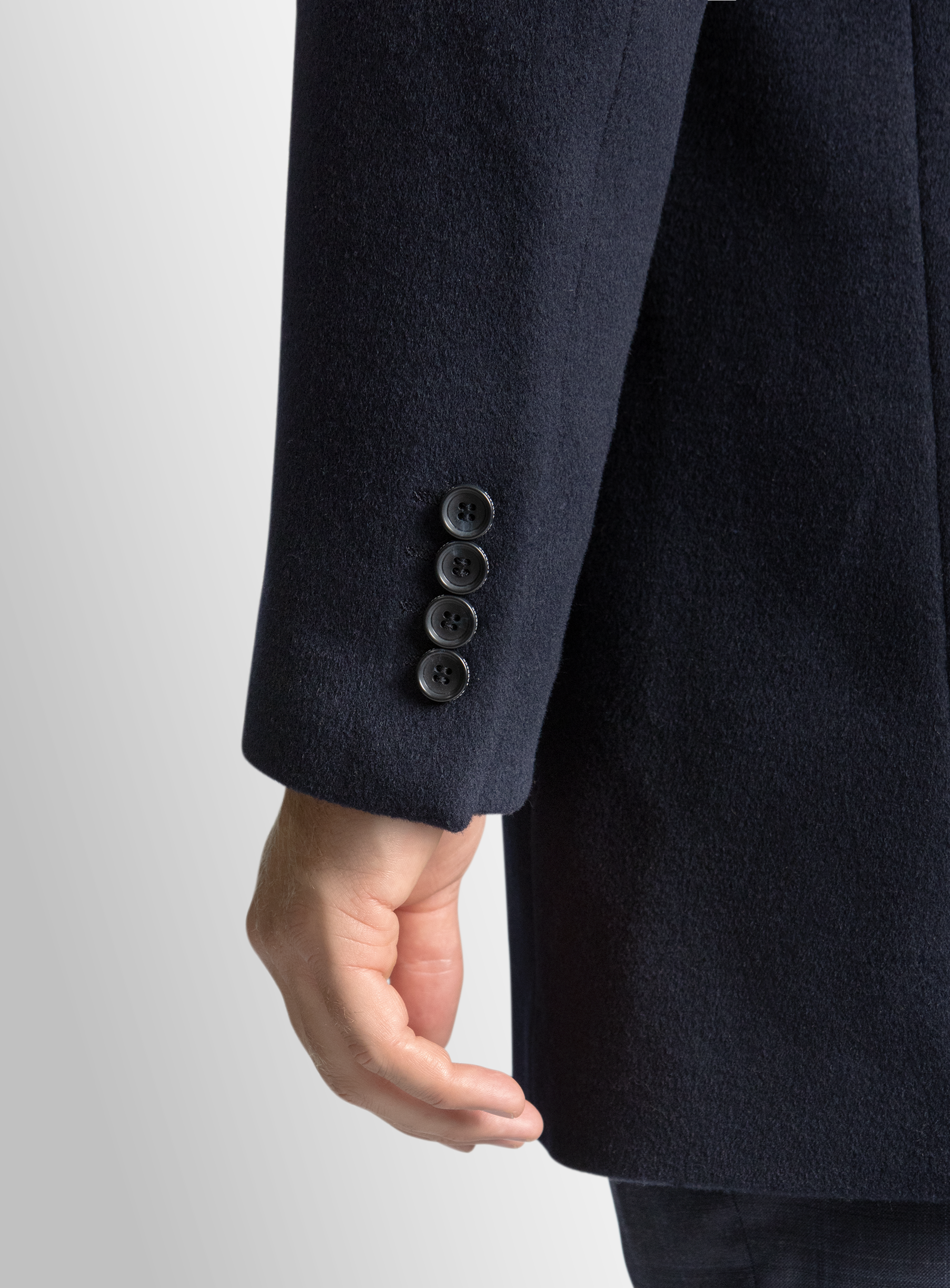 Moritz Navy Pile Overcoat