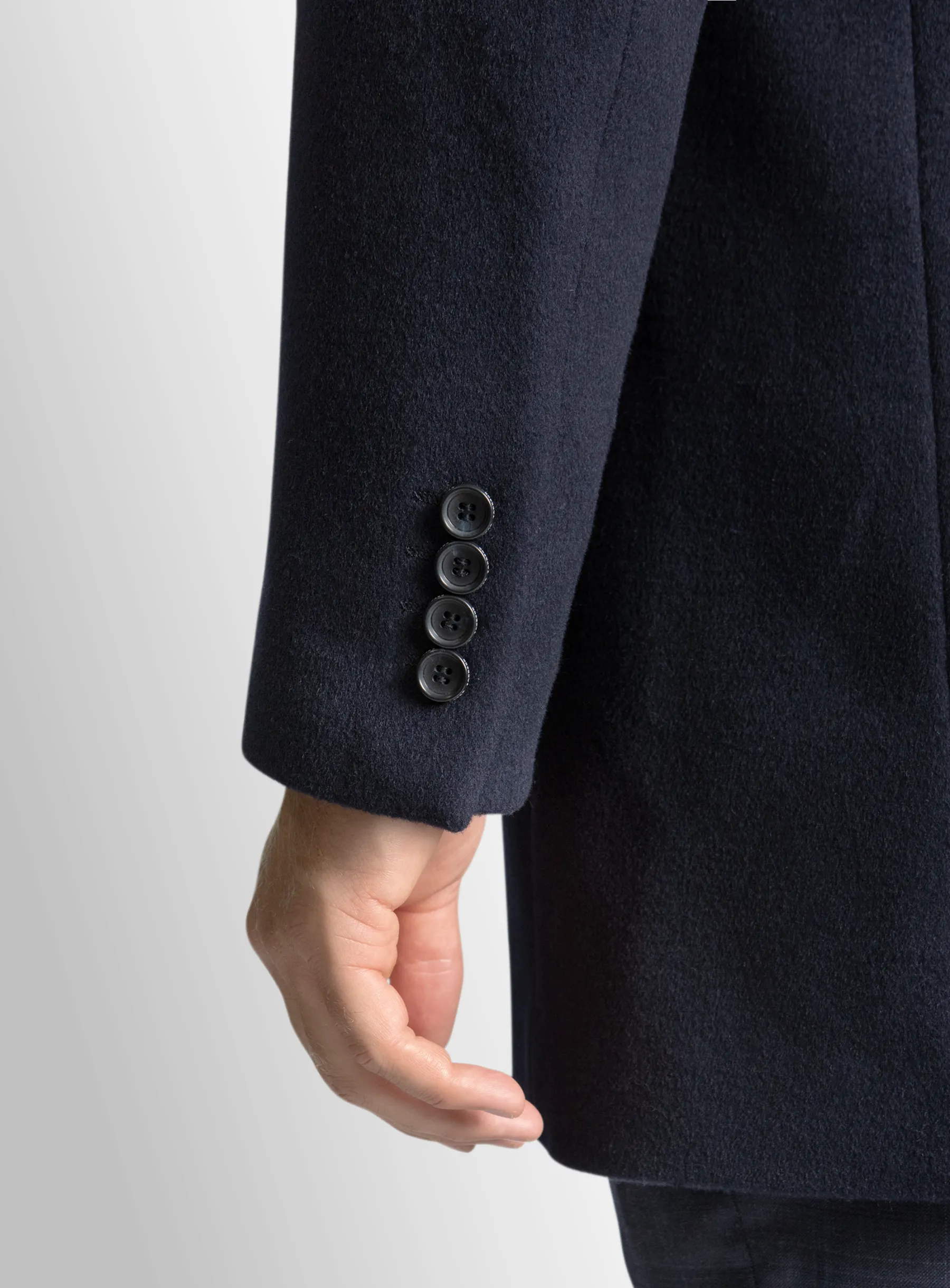 Moritz Navy Pile Overcoat