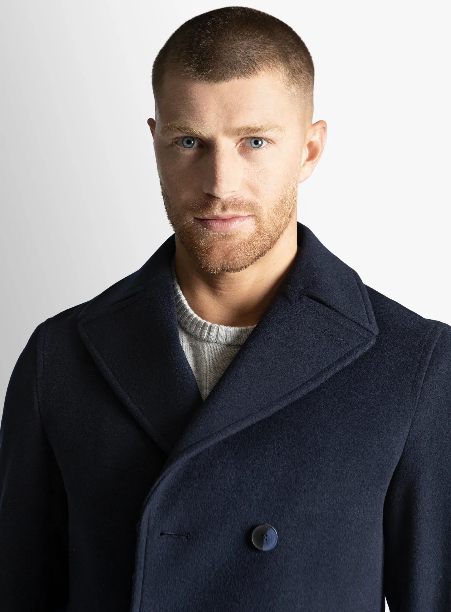 Bridge Yetian Cashmere Lined Navy Jacket