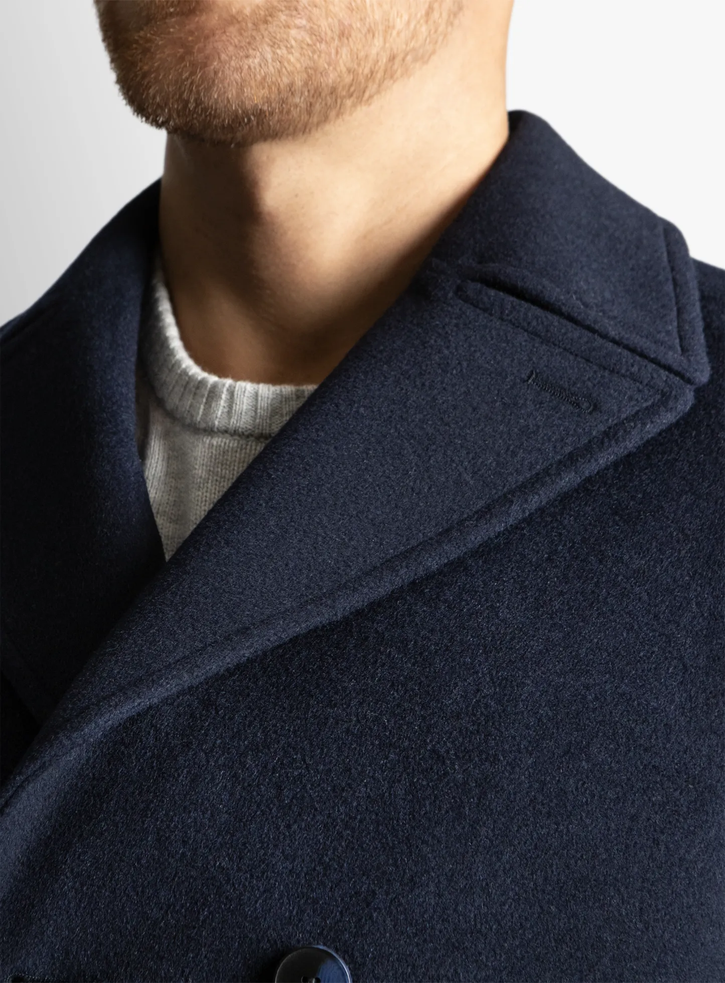 Bridge Yetian Cashmere Lined Navy Jacket