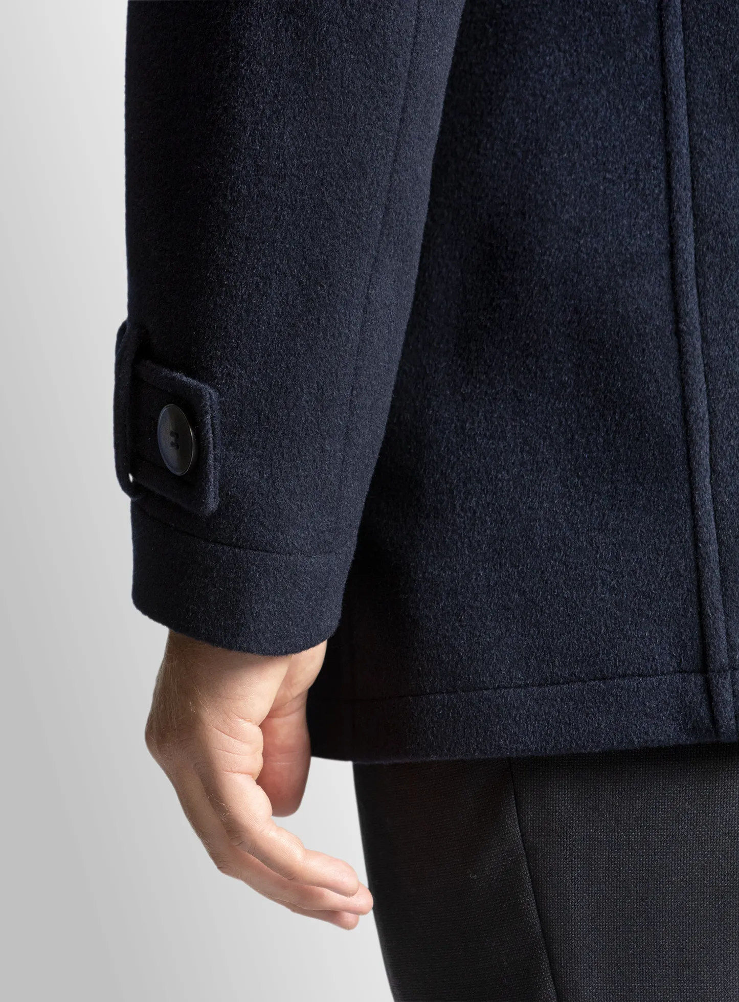 Bridge Yetian Cashmere Lined Navy Jacket