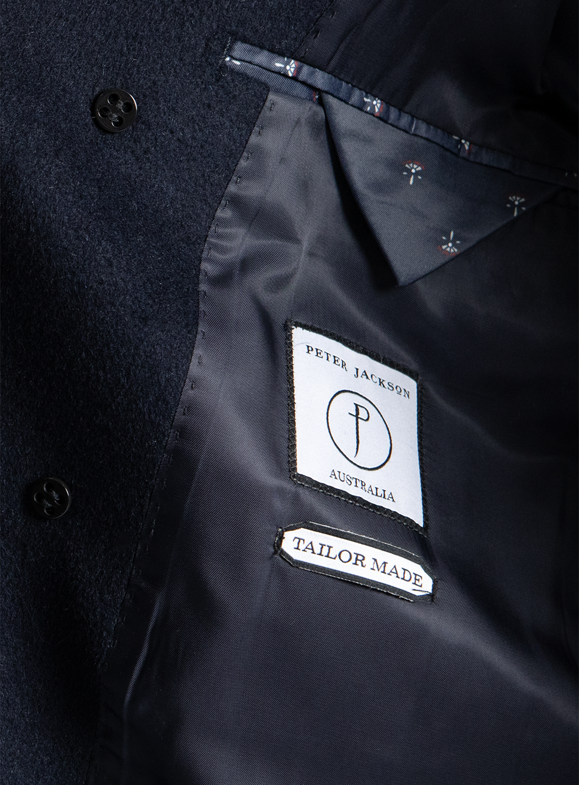 Bridge Yetian Cashmere Lined Navy Jacket