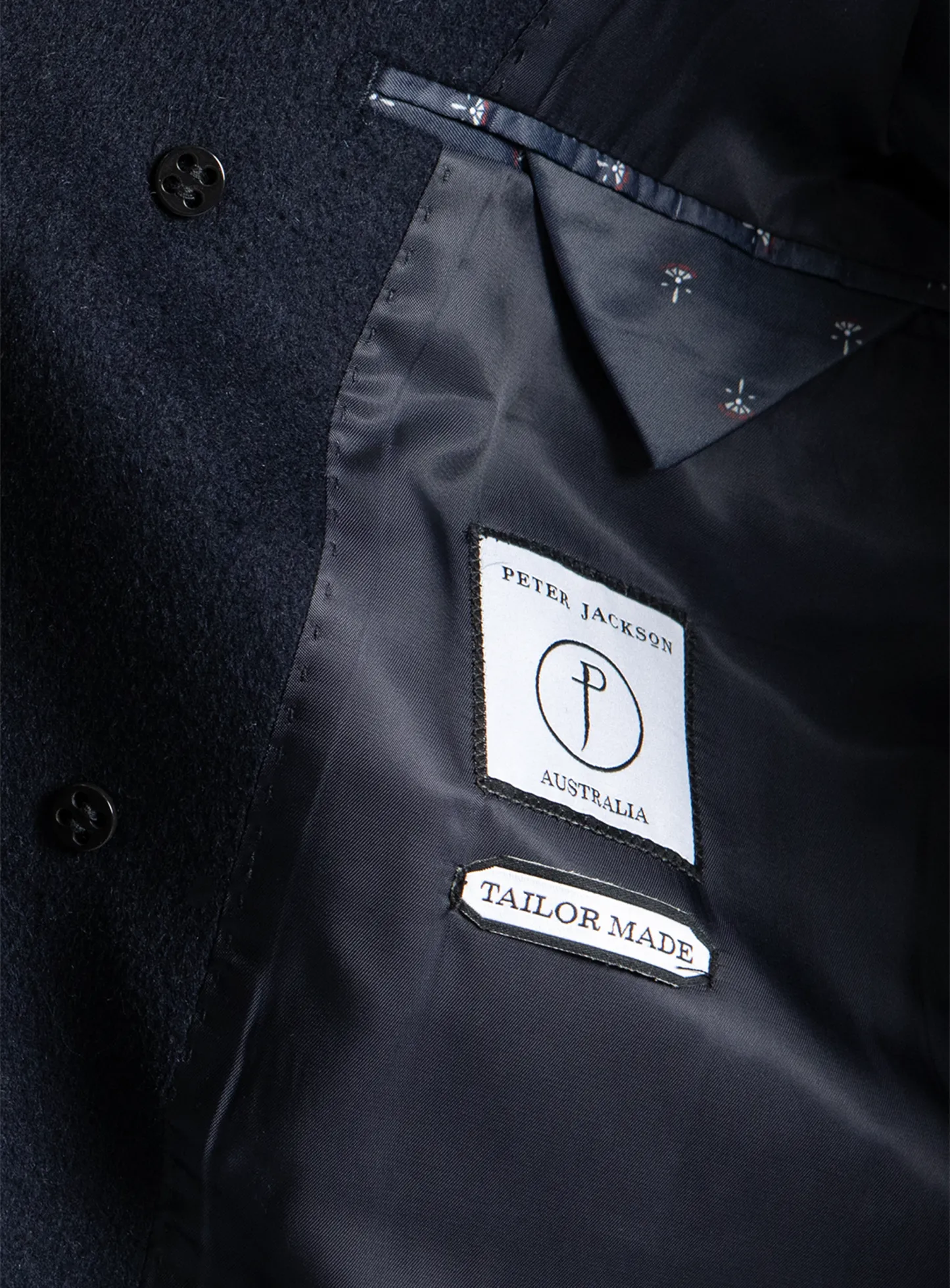 Bridge Yetian Cashmere Lined Navy Jacket