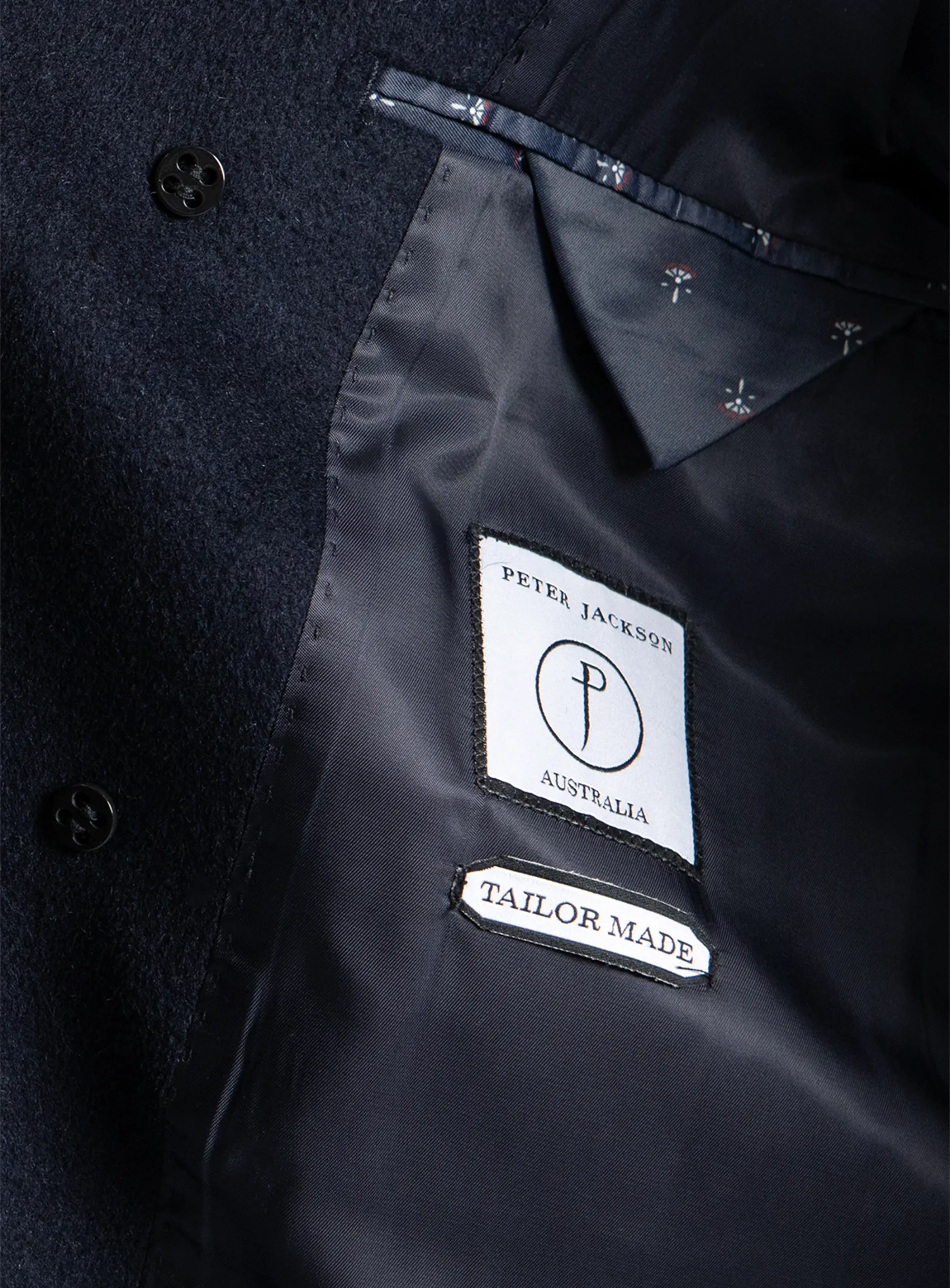 Bridge Yetian Cashmere Lined Navy Jacket