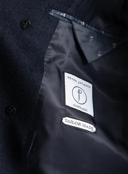 Bridge Yetian Cashmere Lined Navy Jacket