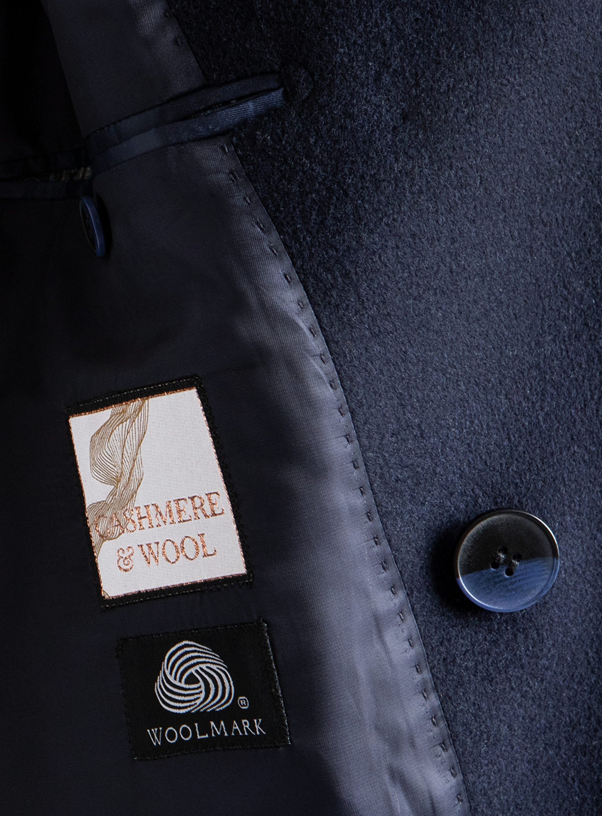 Bridge Yetian Cashmere Lined Navy Jacket
