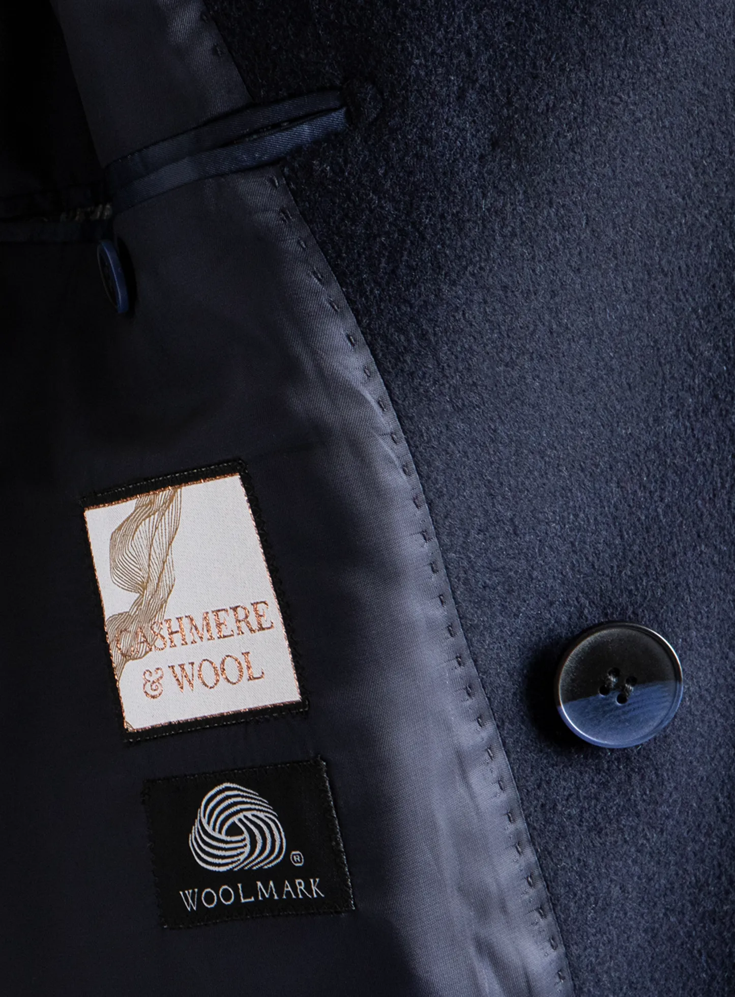 Bridge Yetian Cashmere Lined Navy Jacket