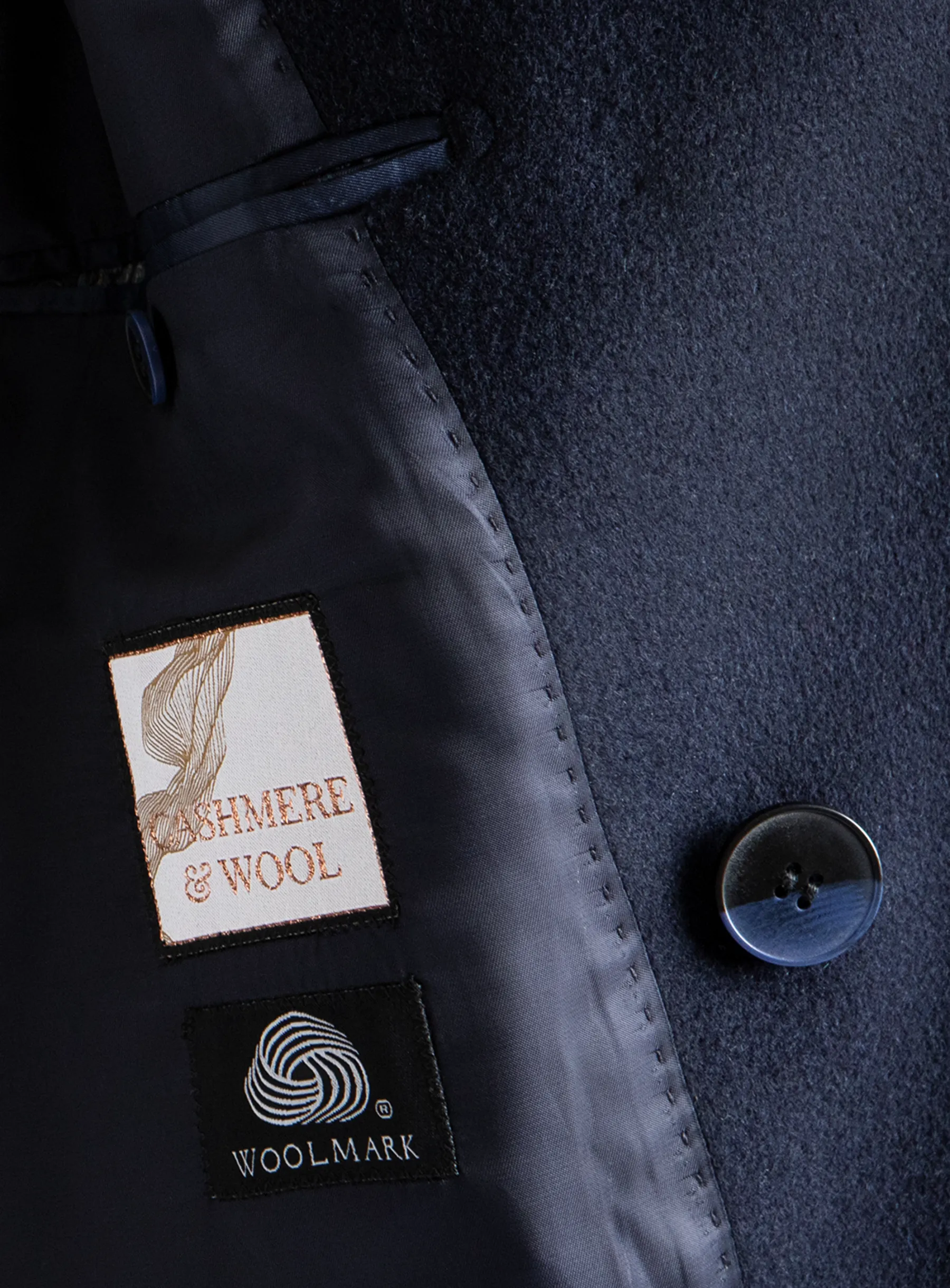 Bridge Yetian Cashmere Lined Navy Jacket