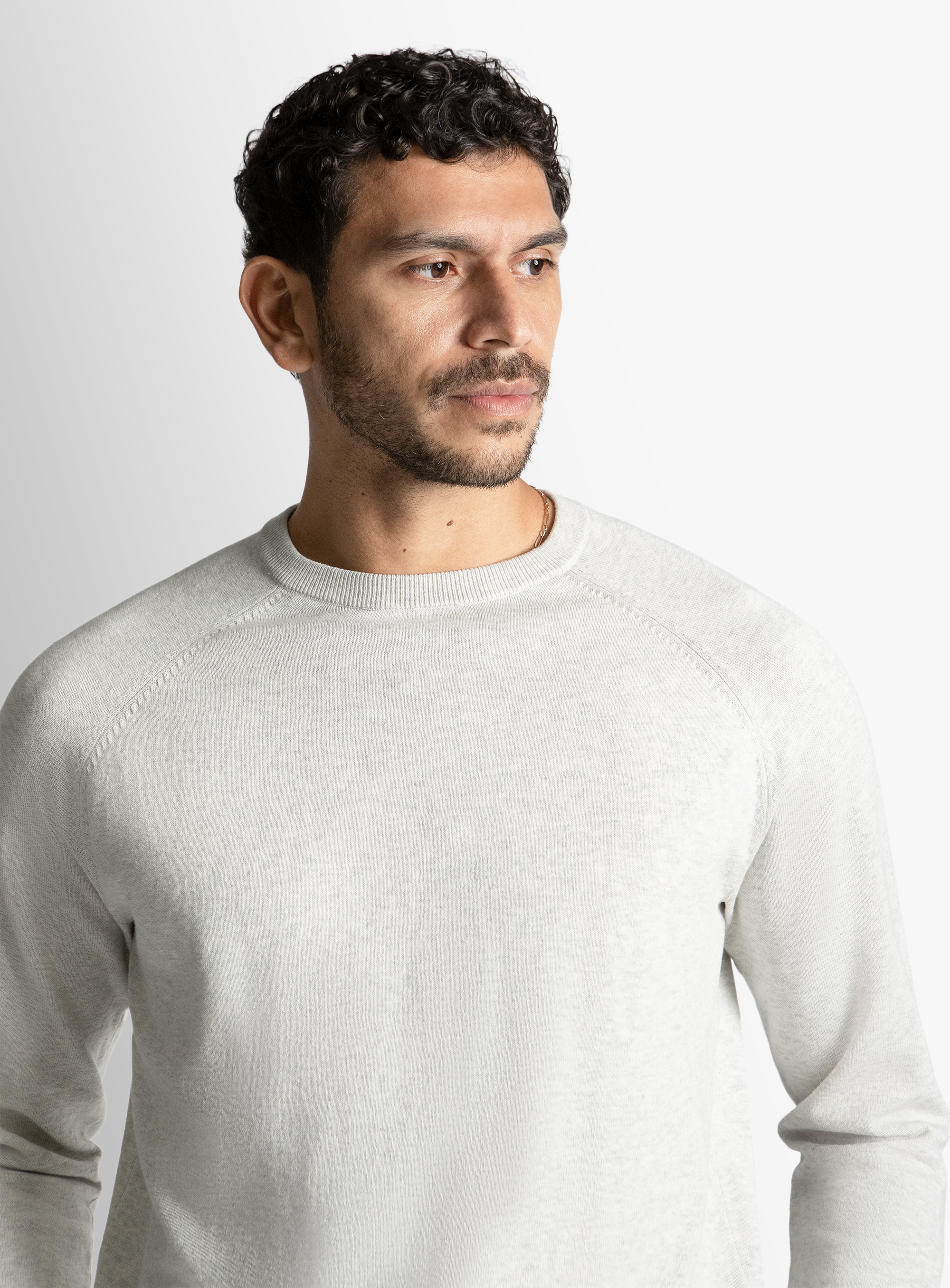 Ash Cotton Casual Crewneck Knit 
