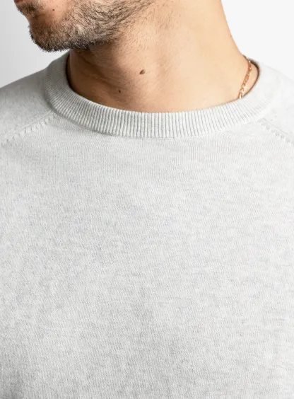 Ash Cotton Casual Crewneck Knit 