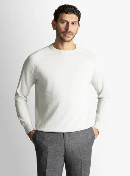 Ash Cotton Casual Crewneck Knit 
