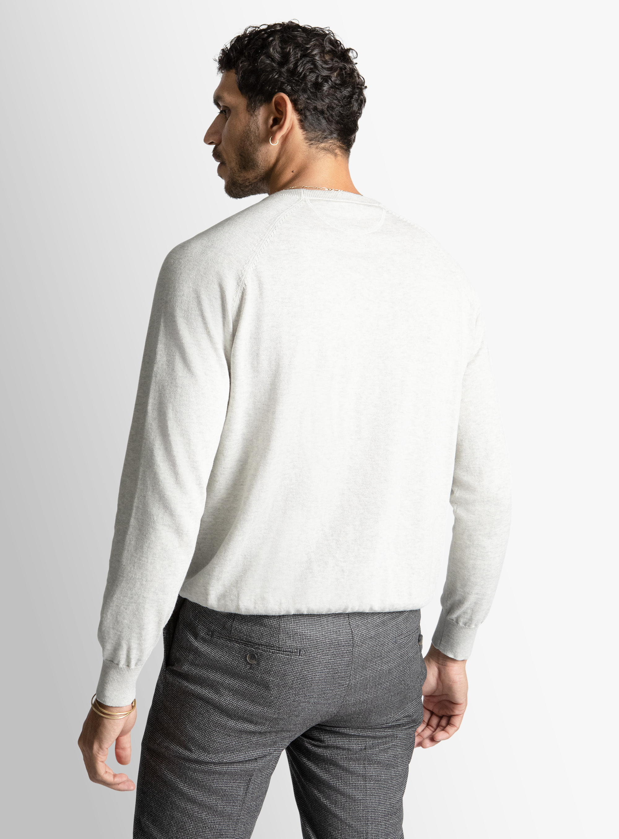 Ash Cotton Casual Crewneck Knit 