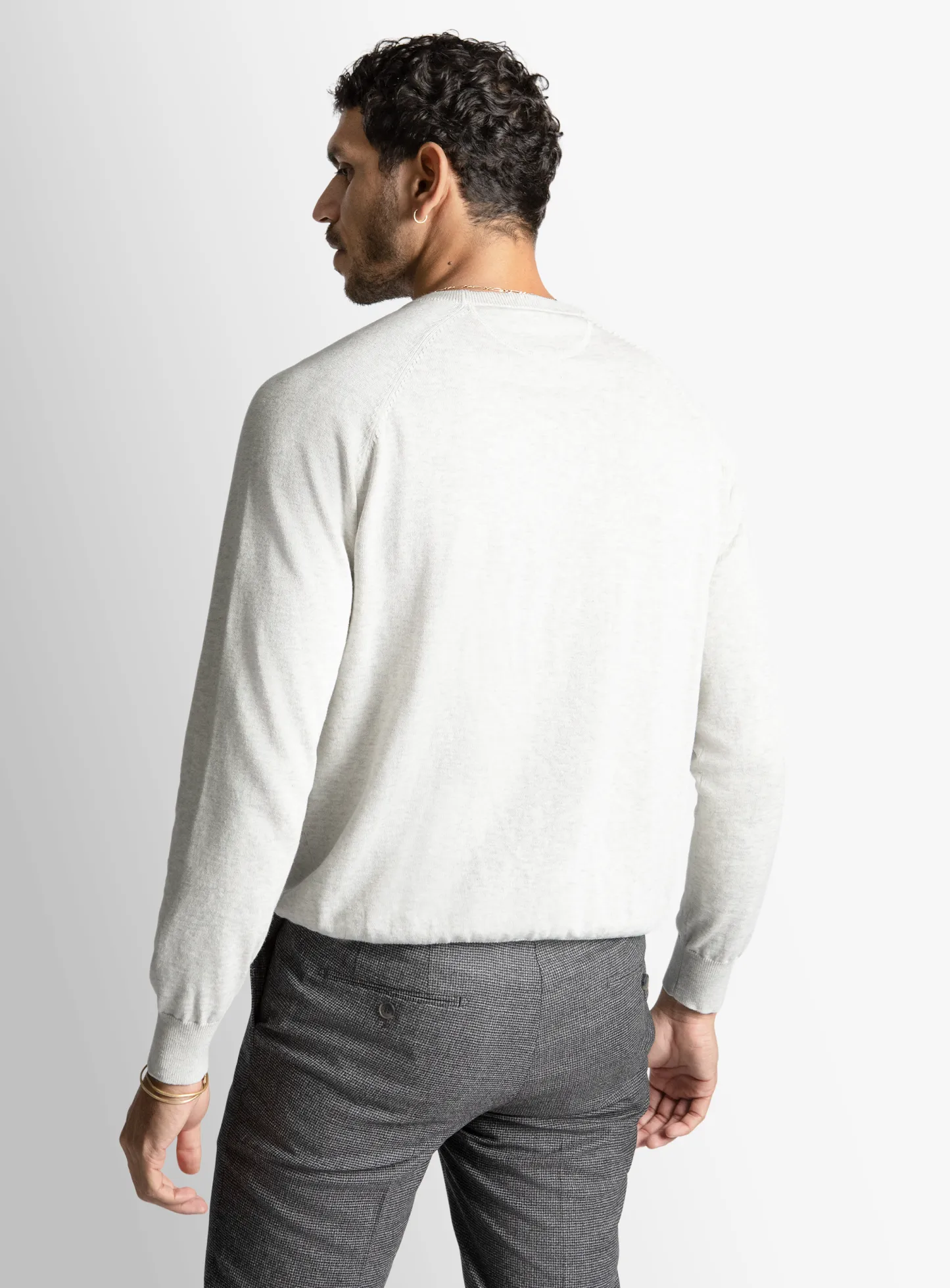 Ash Cotton Casual Crewneck Knit