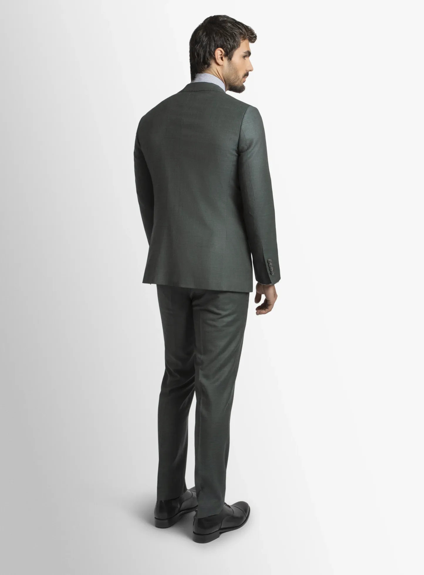 Brando Mid Green Fine Sharkskin Suit