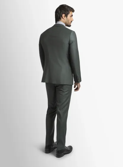 Brando Mid Green Fine Sharkskin Suit