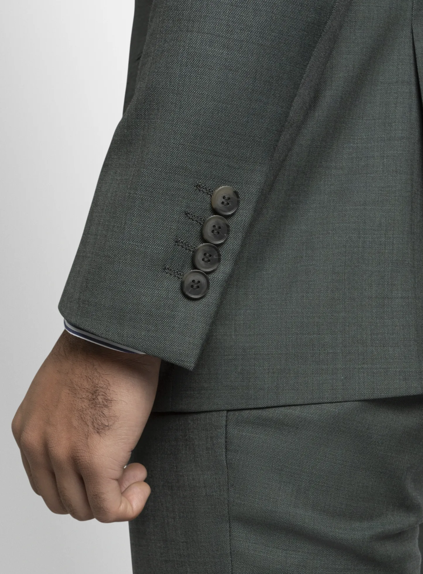 Brando Mid Green Fine Sharkskin Suit