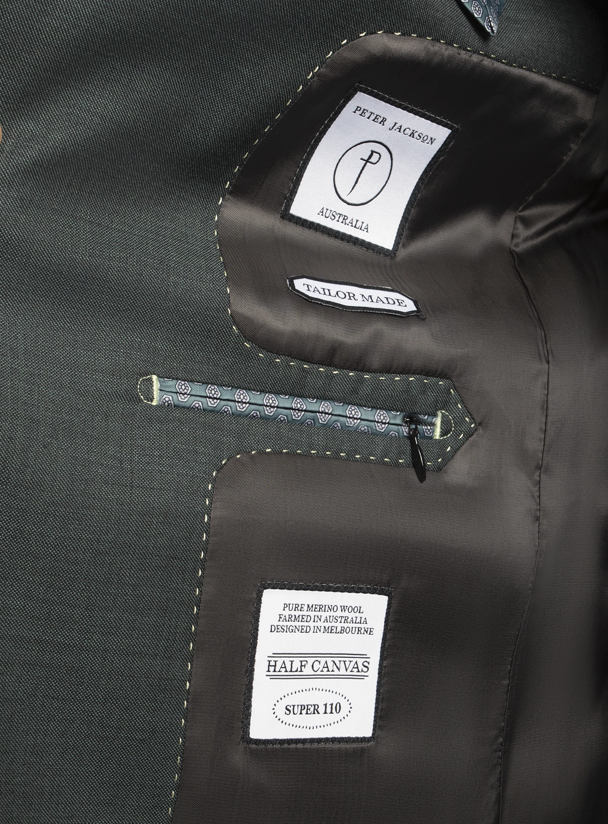 Brando Mid Green Fine Sharkskin Suit