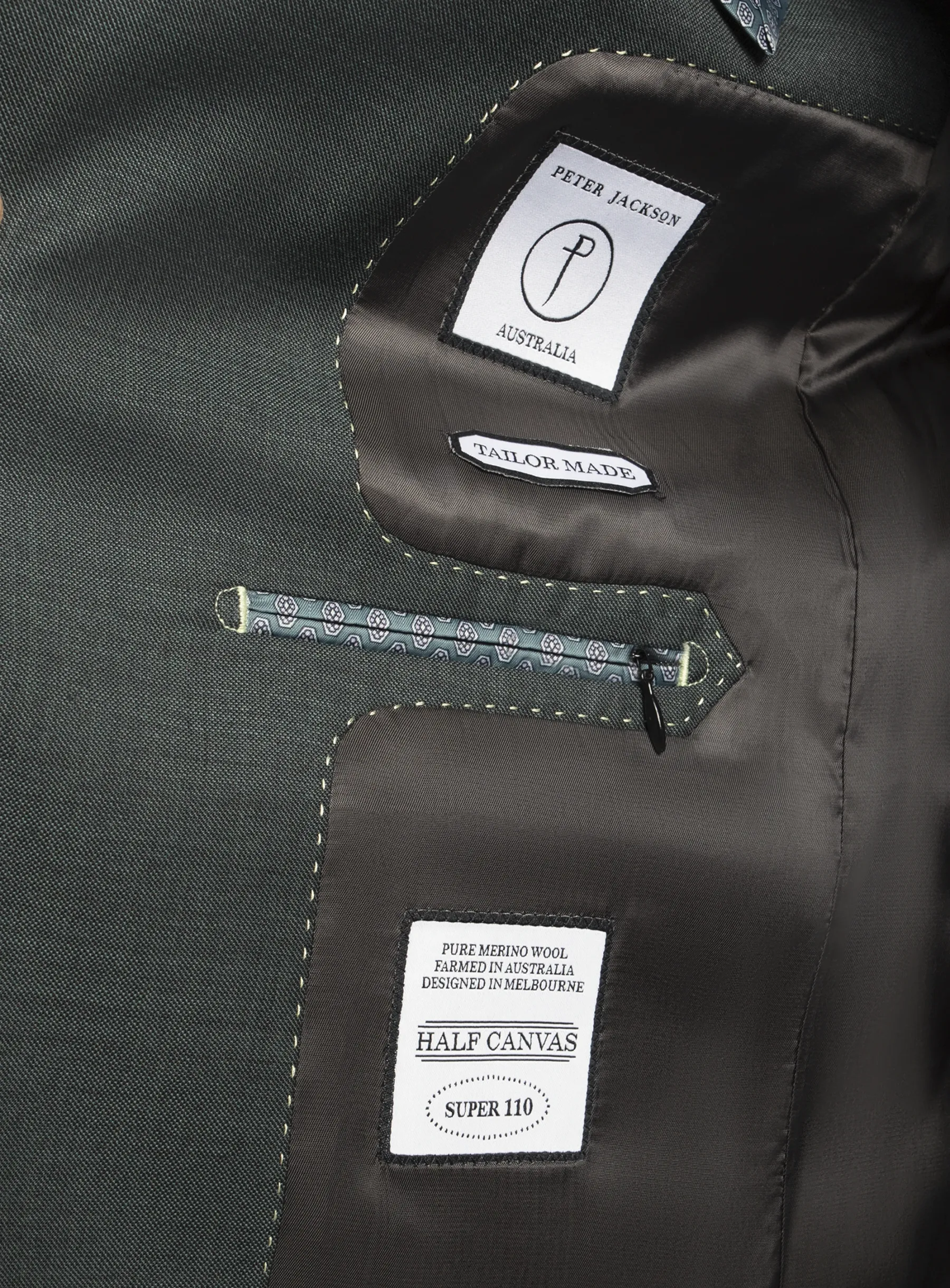 Brando Mid Green Fine Sharkskin Suit
