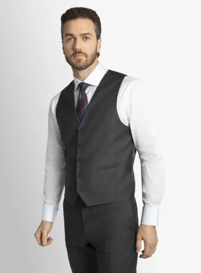 Cayman Grey Twill Vest