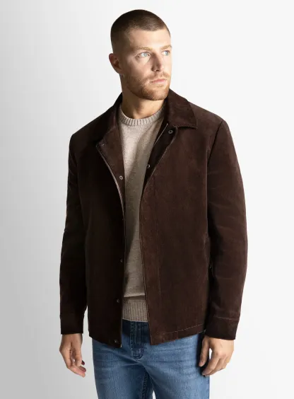 Sanitno Cord Harrington Chocolate Jacket