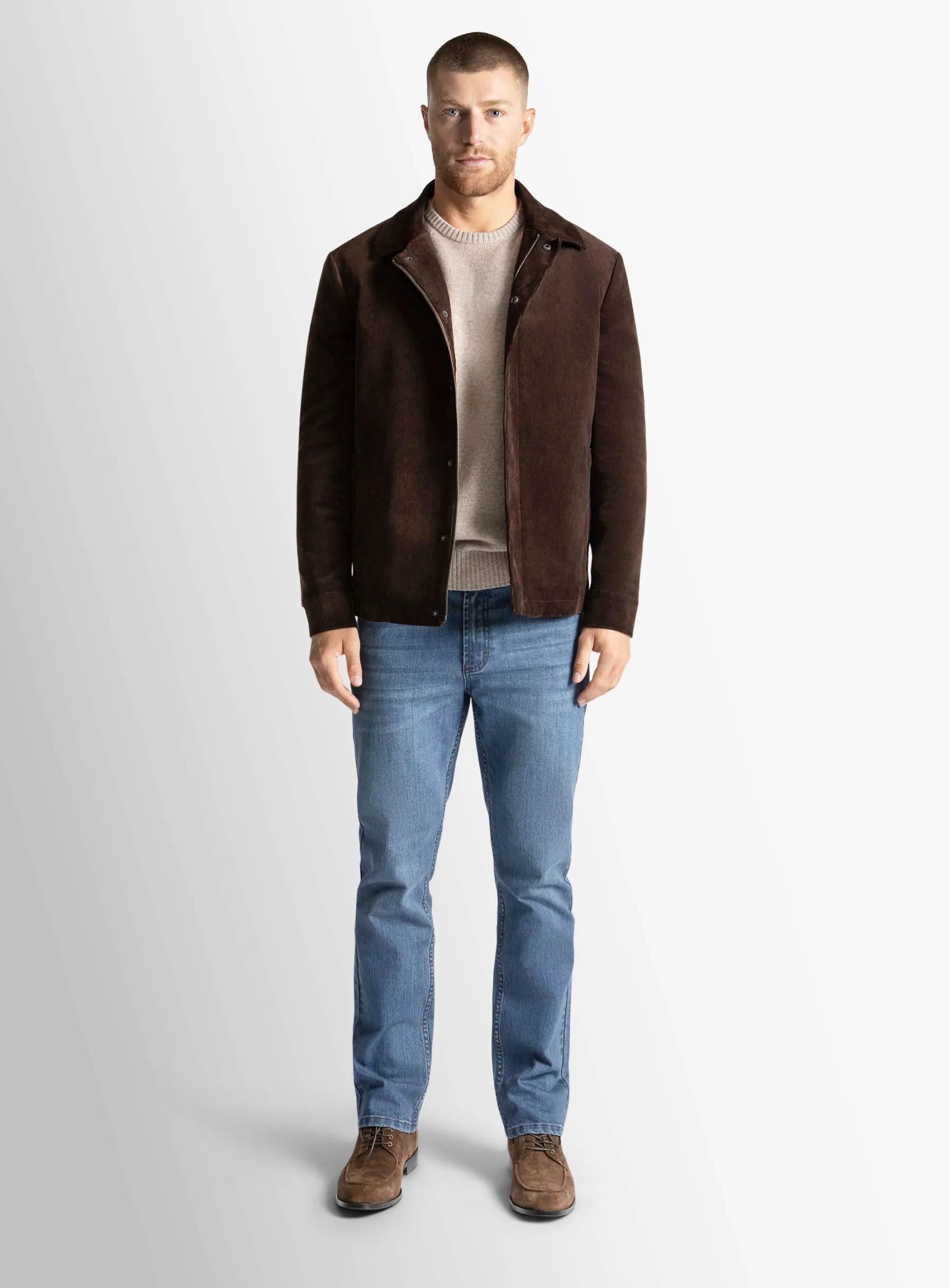 Sanitno Cord Harrington Chocolate Jacket