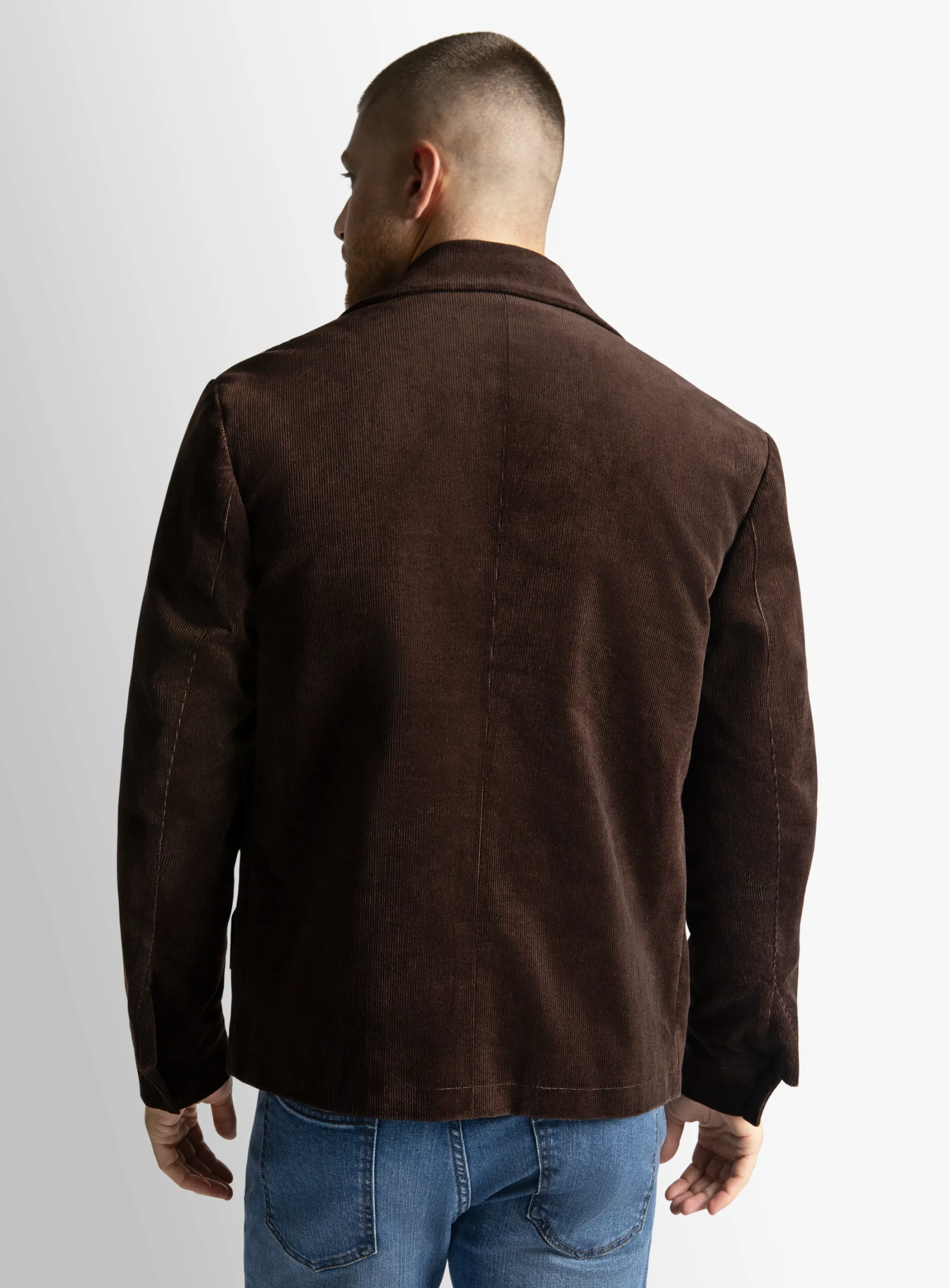 Sanitno Cord Harrington Chocolate Jacket