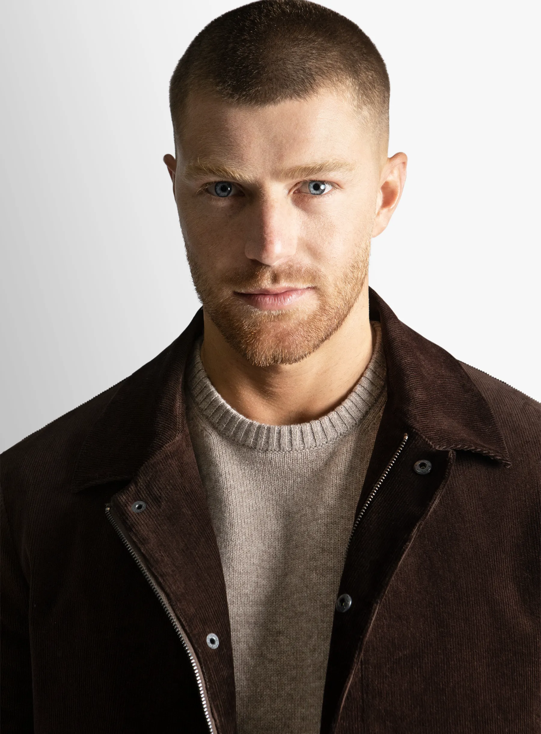 Sanitno Cord Harrington Chocolate Jacket