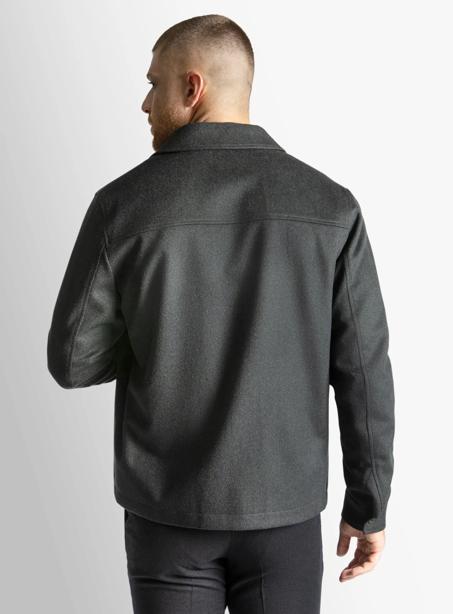 Orlando Yetian Cashmere Lined Forrest Green Short Jacket