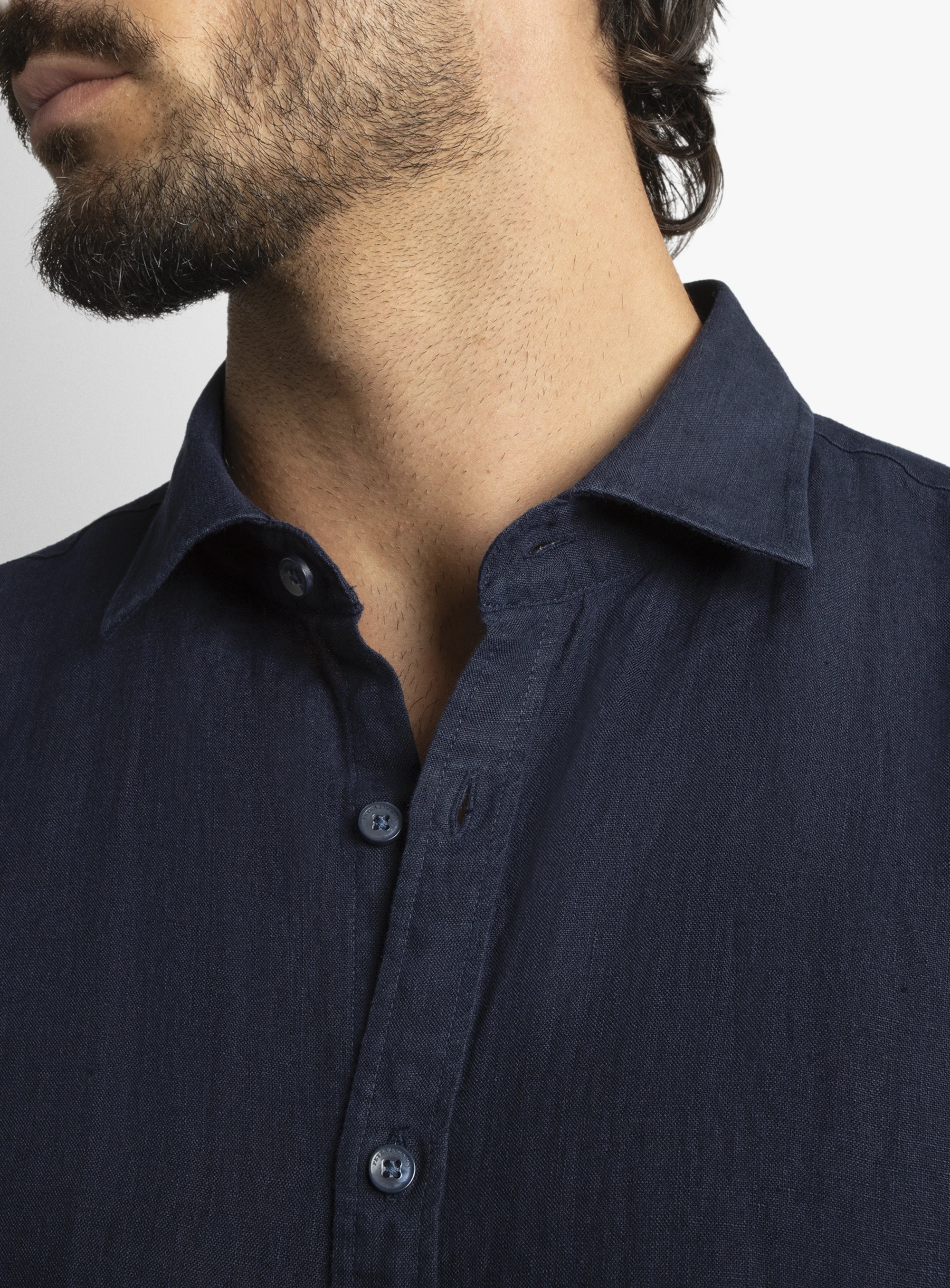Verano Navy Linen Shirt