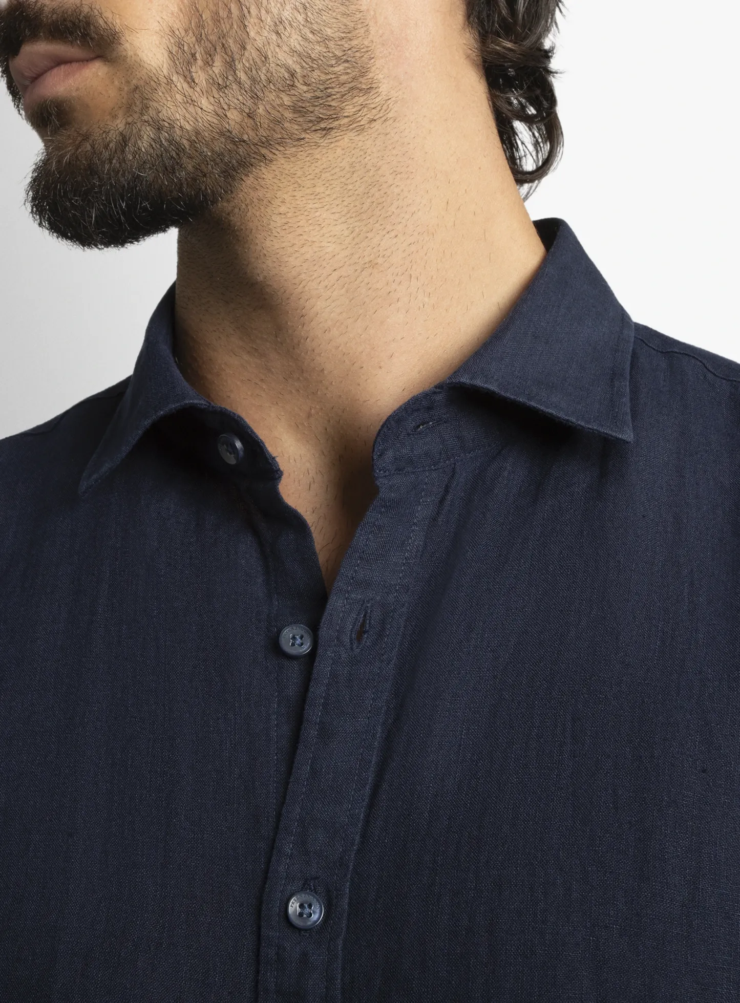 Verano Navy Linen Shirt