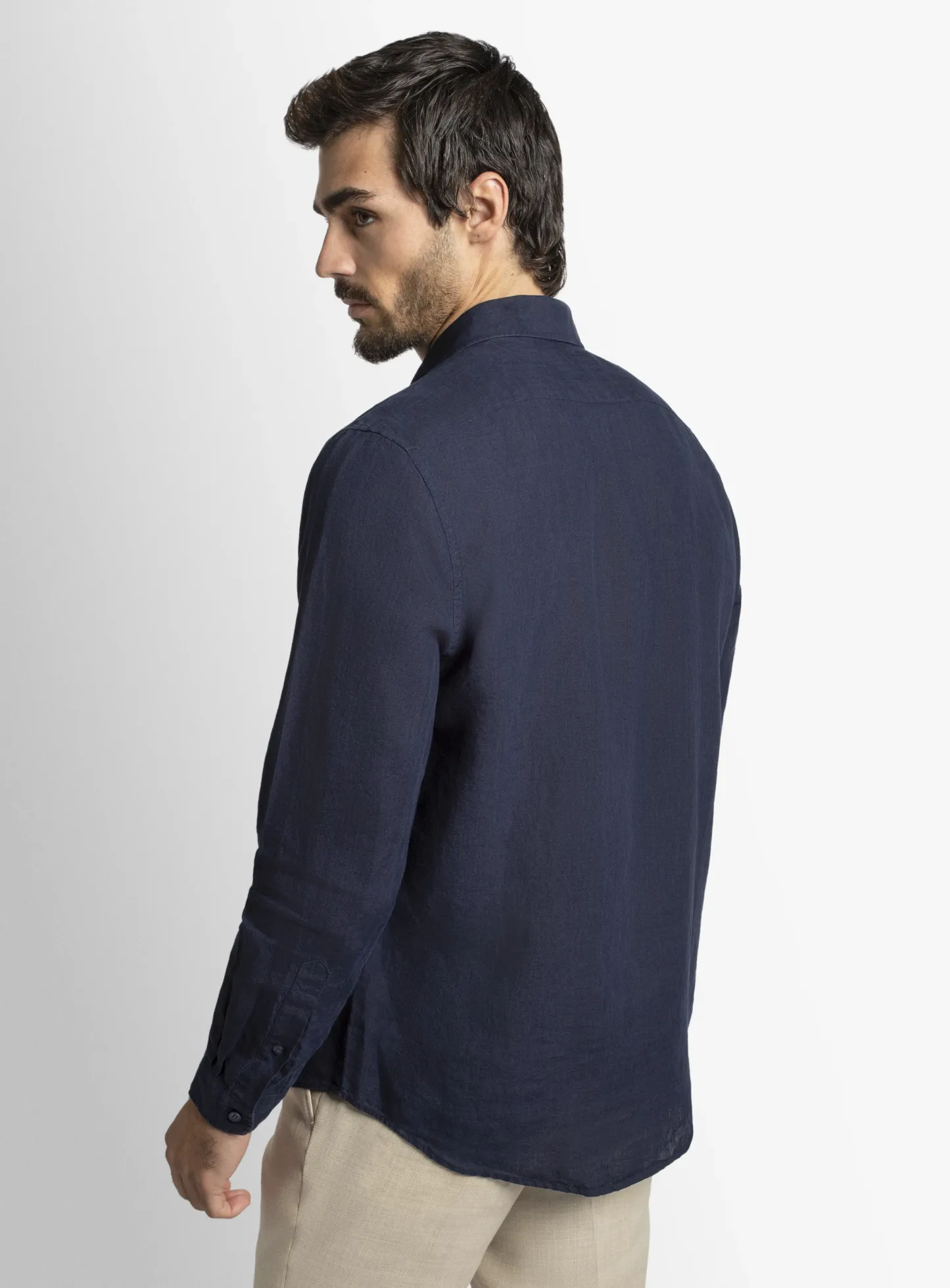Verano Navy Linen Shirt