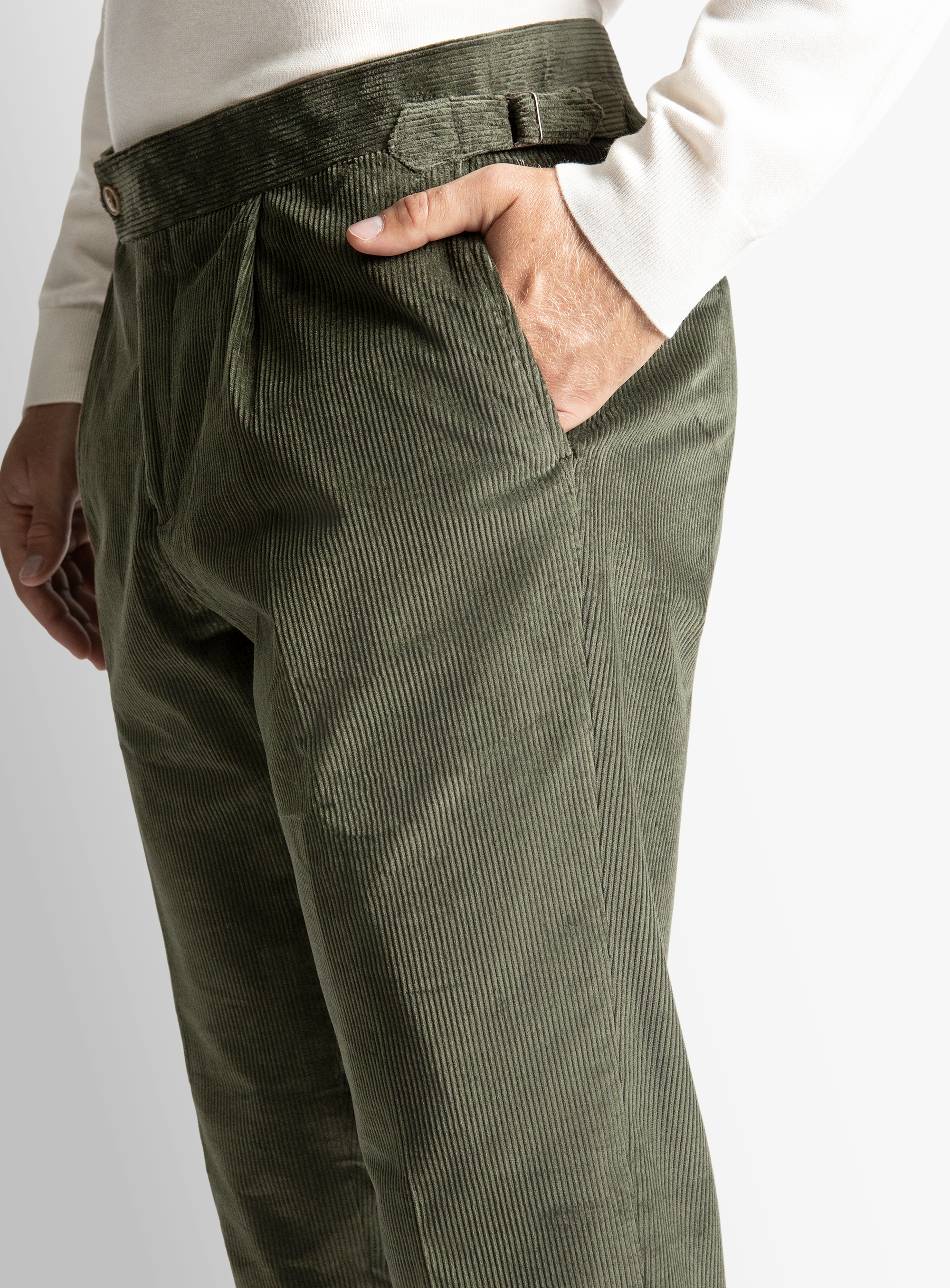 Siena Corduroy Green Trousers