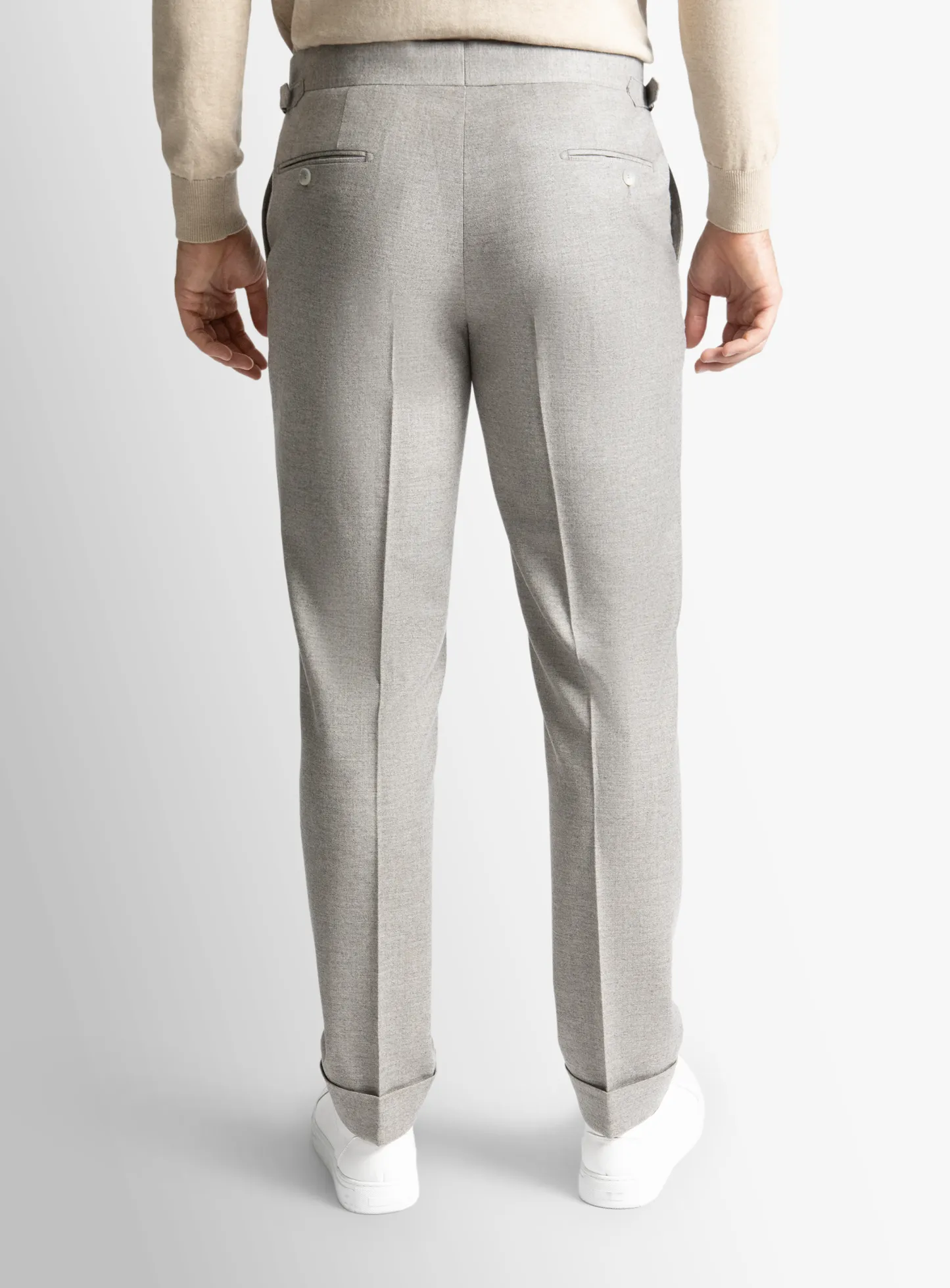 Argenta Flannel Silver Trousers