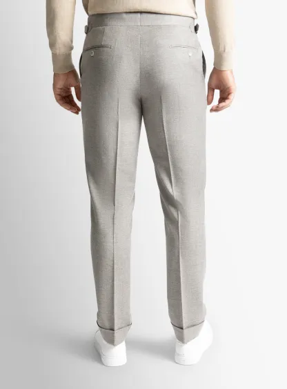 Argenta Flannel Silver Trousers