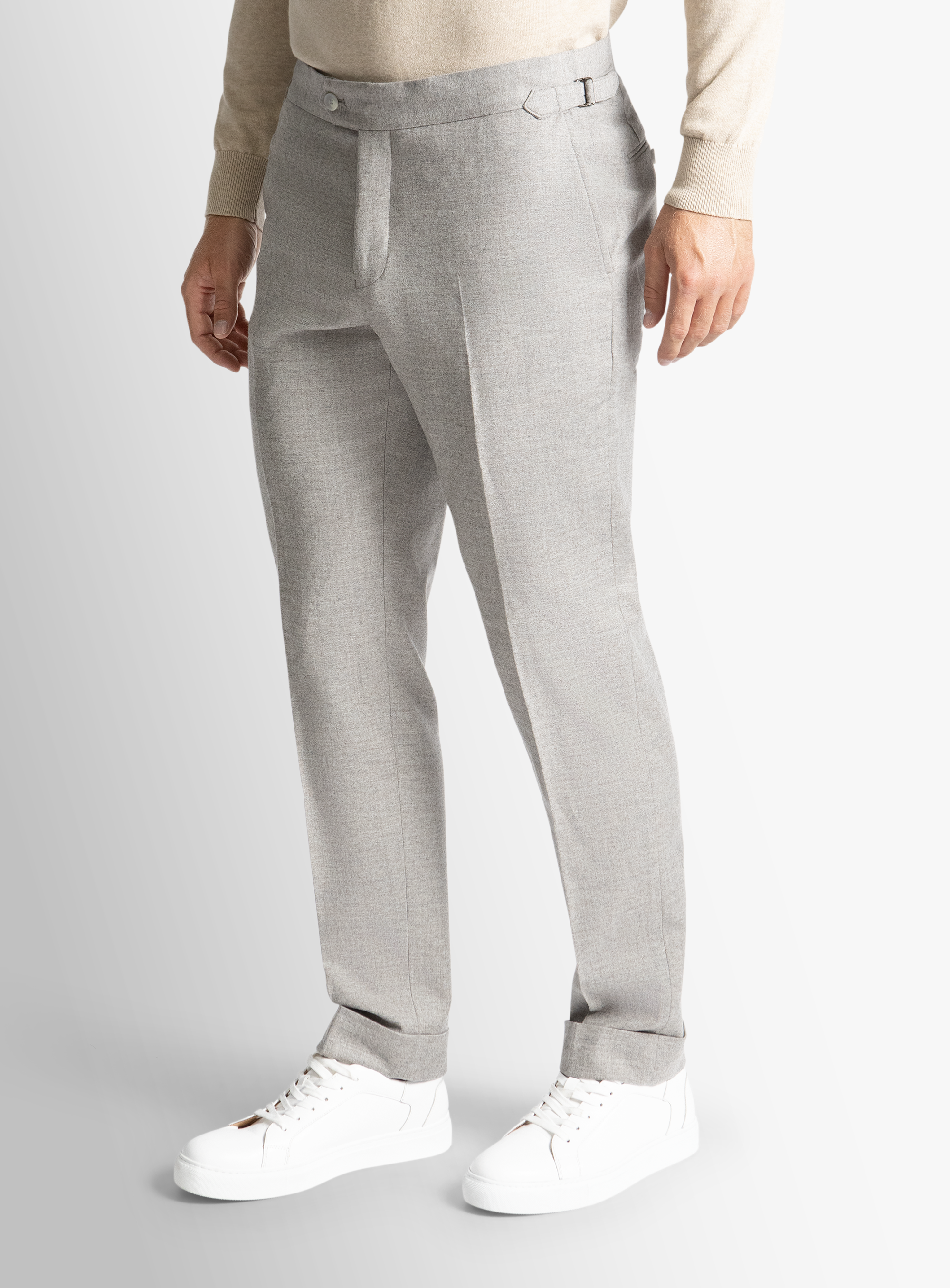 Argenta Flannel Silver Trousers
