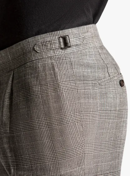 Siena Plaid Chocolate Trousers