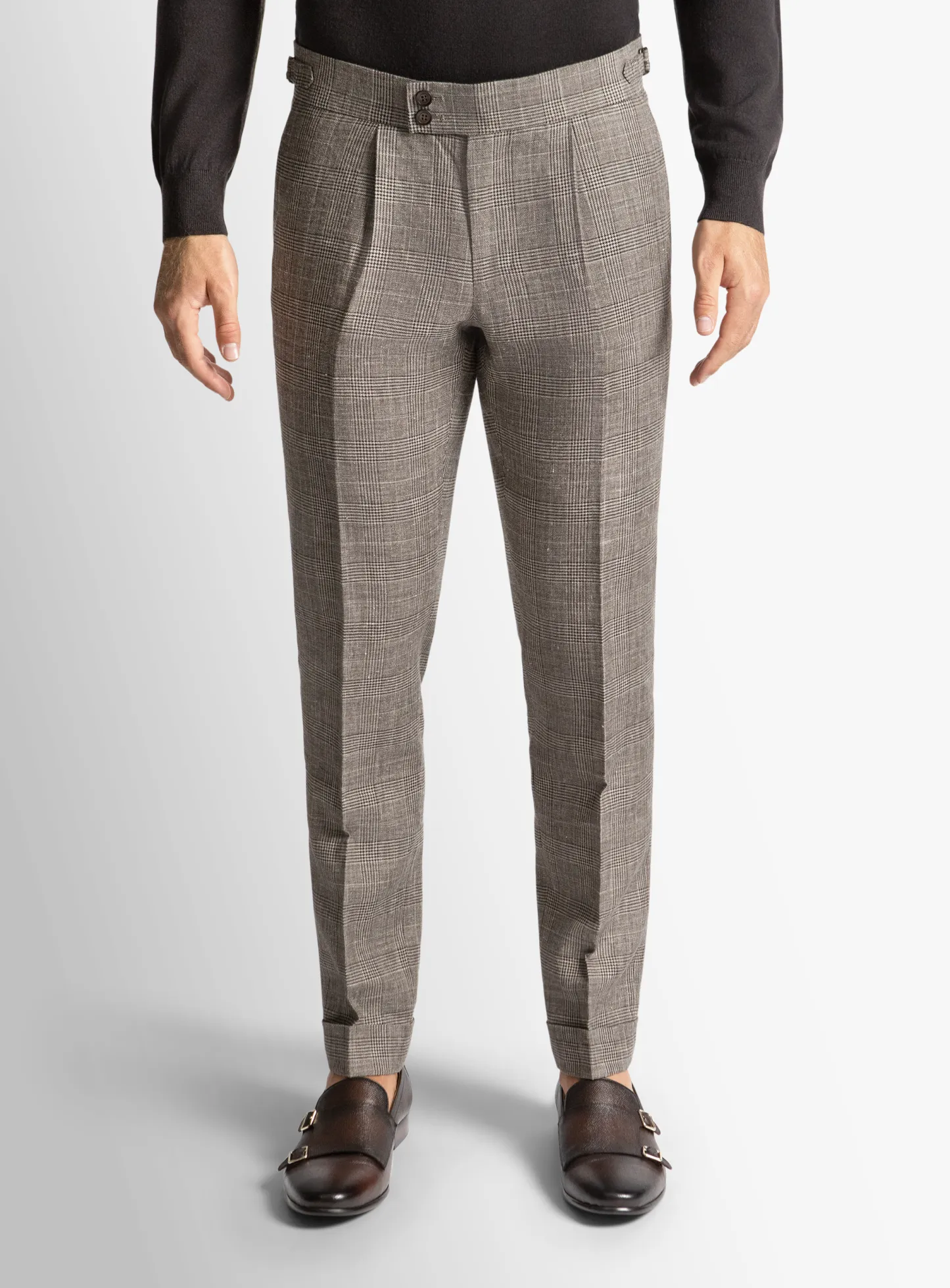 Siena Plaid Chocolate Trousers