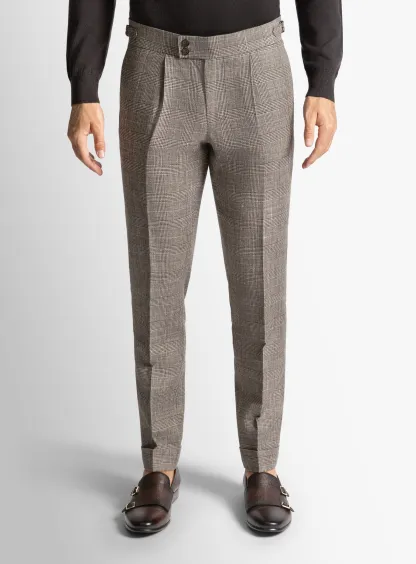Siena Plaid Chocolate Trousers