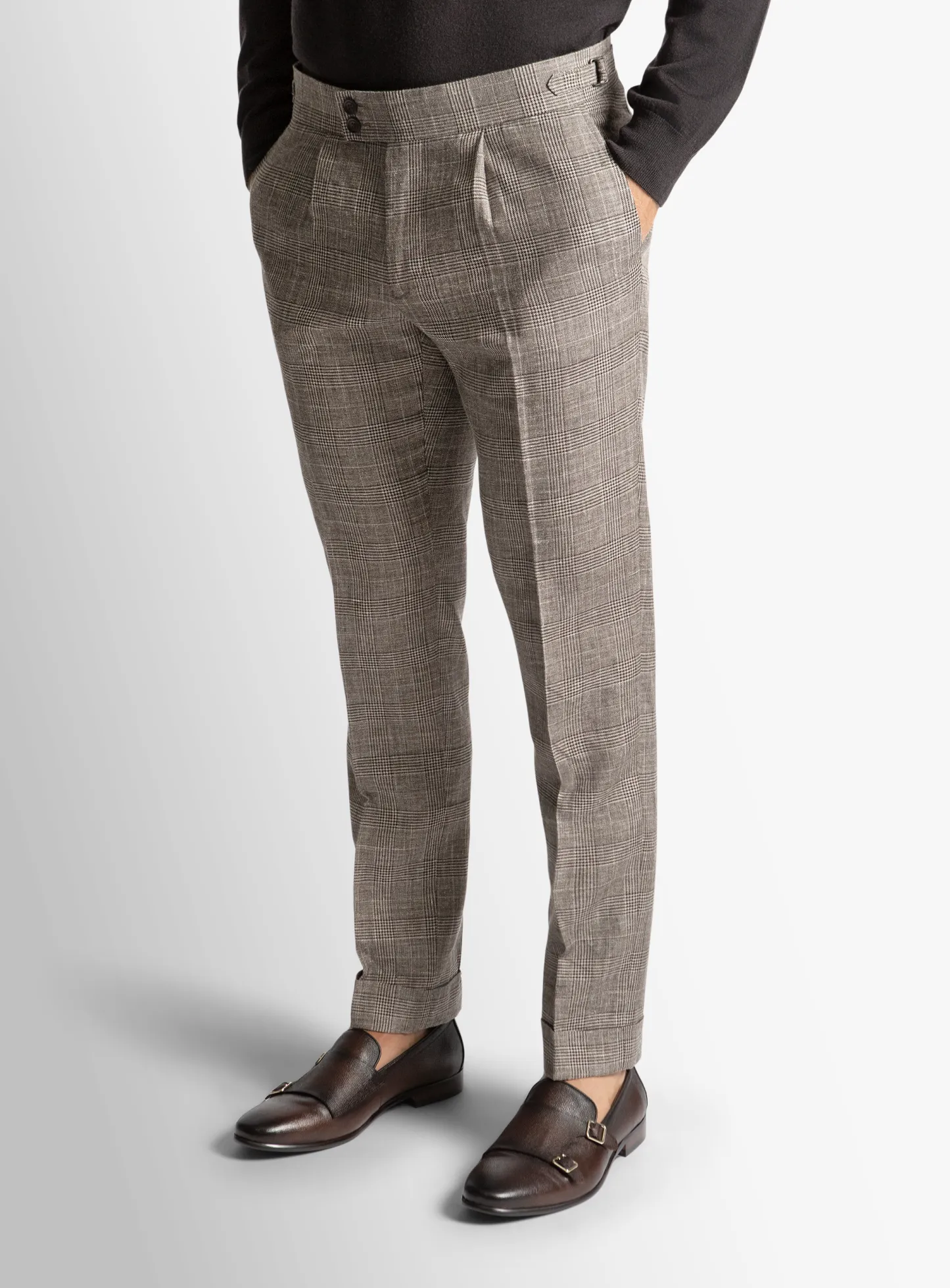 Siena Plaid Chocolate Trousers
