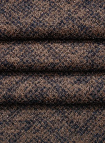 Chocolate/Navy Ikat Silk Scarf