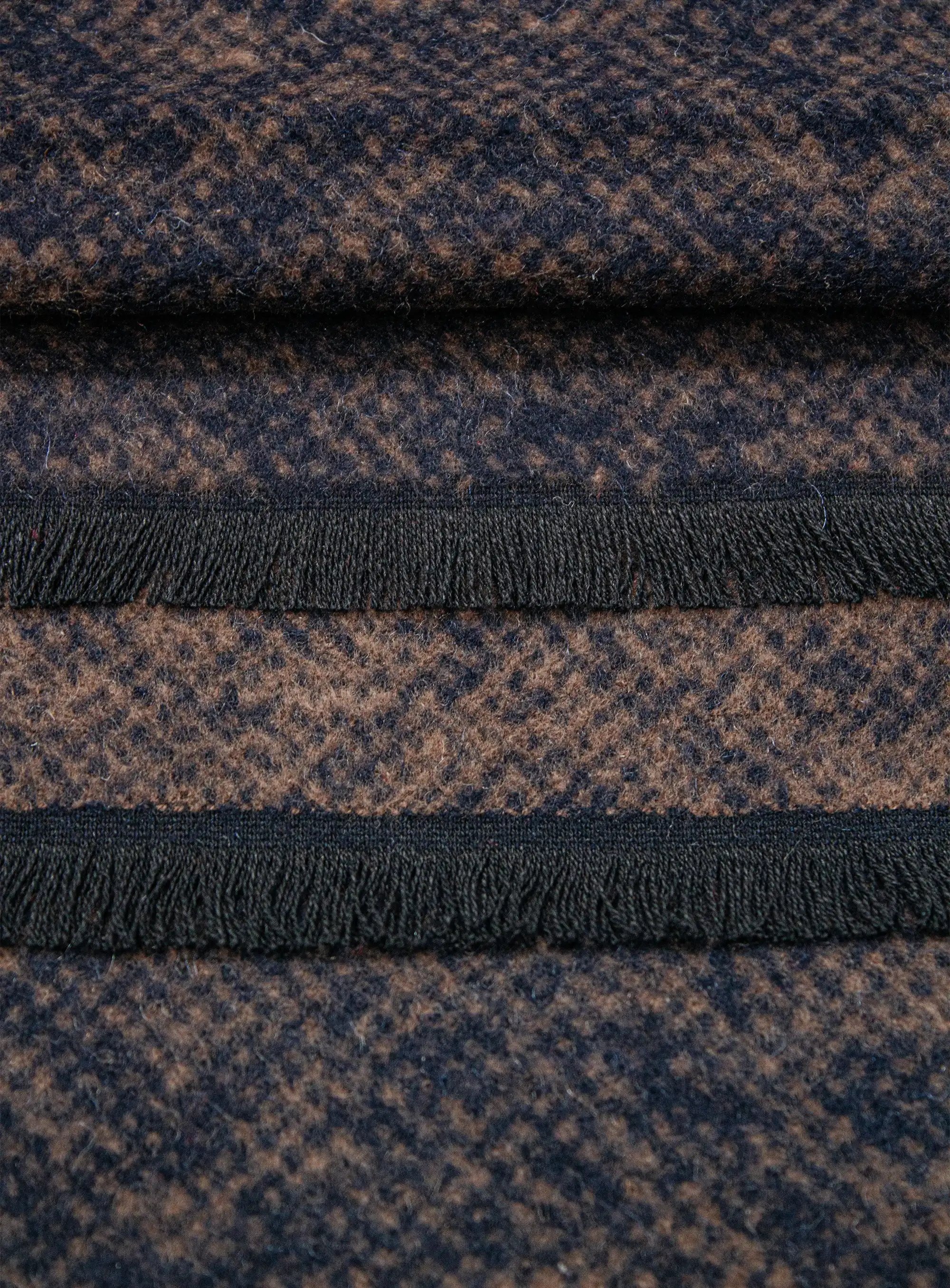 Chocolate/Navy Ikat Silk Scarf