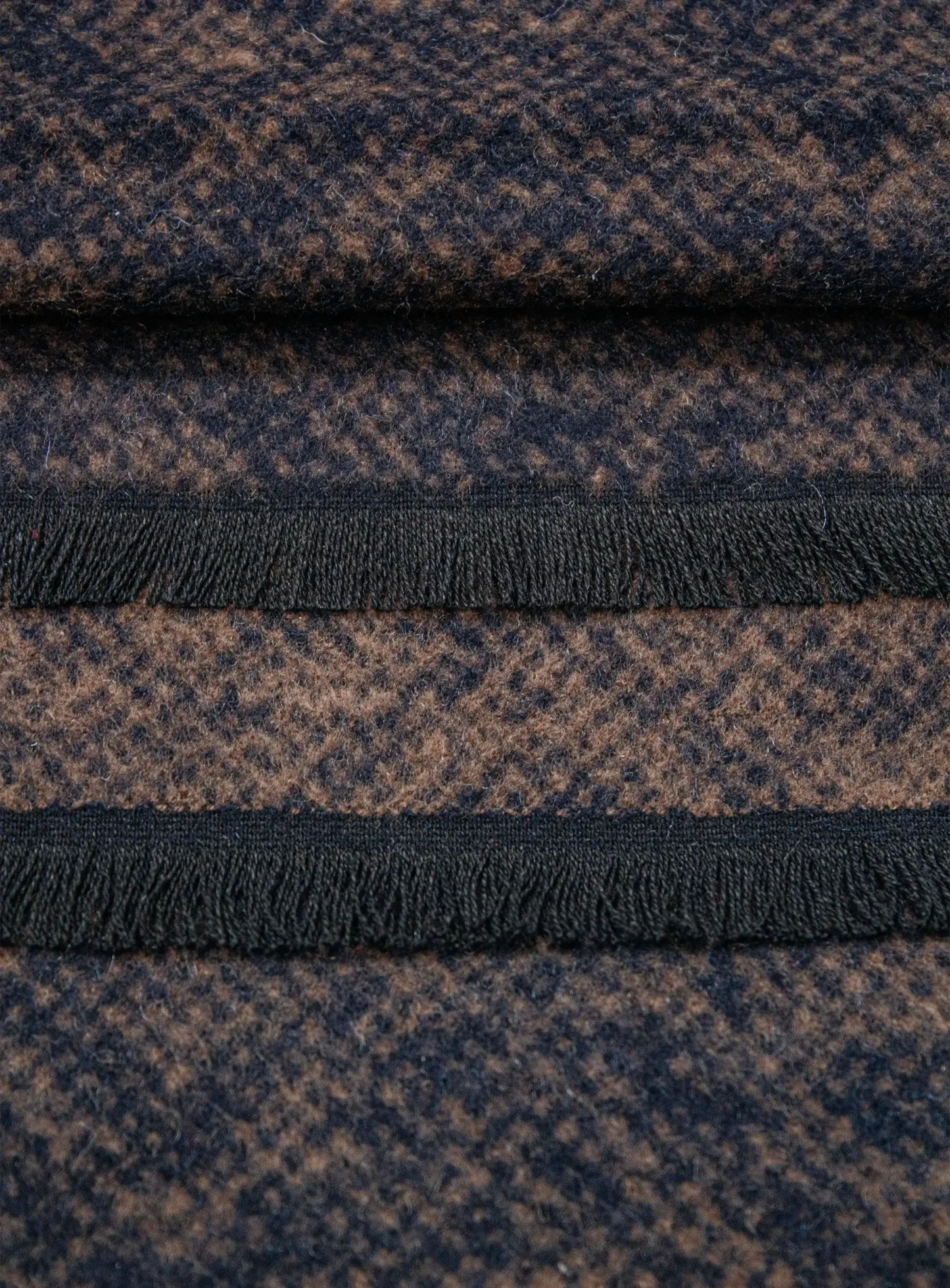 Chocolate/Navy Ikat Silk Scarf