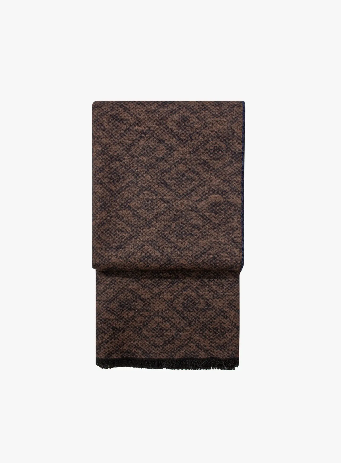 Chocolate/Navy Ikat Silk Scarf