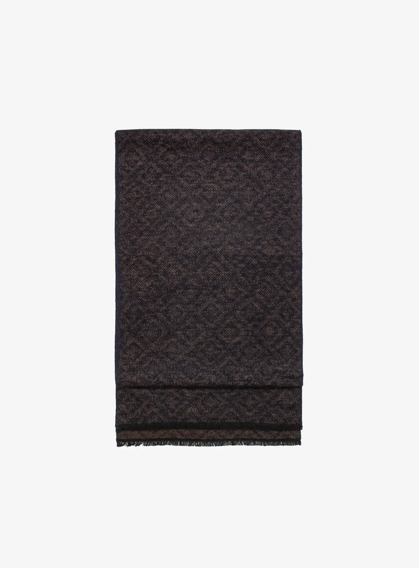 Chocolate/Navy Ikat Silk Scarf